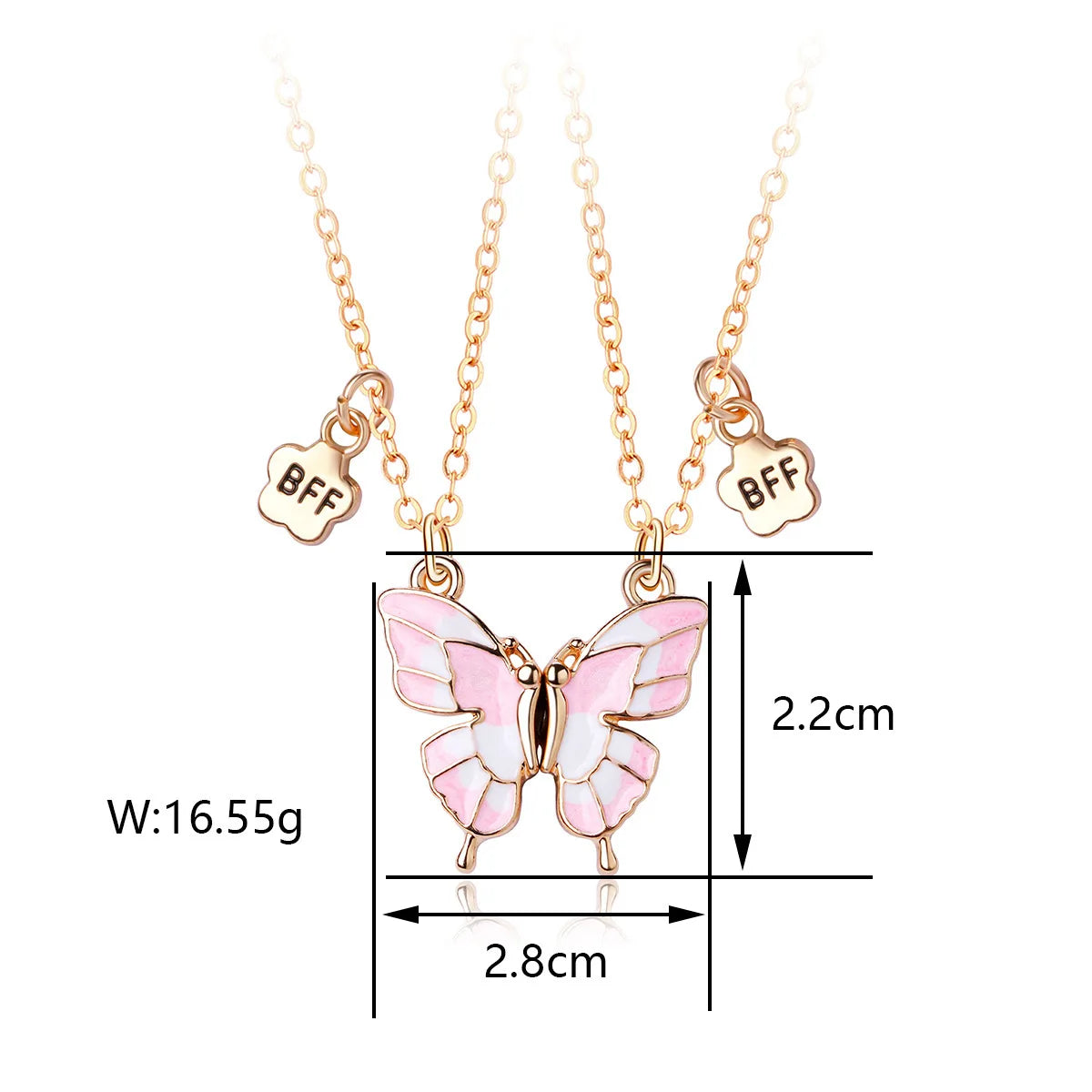Best Friends Pendant Necklace For Woman Girls Magnetism Sequin Couple Crystal Chain Choke BFF Friendship Forever Jewelry Gift