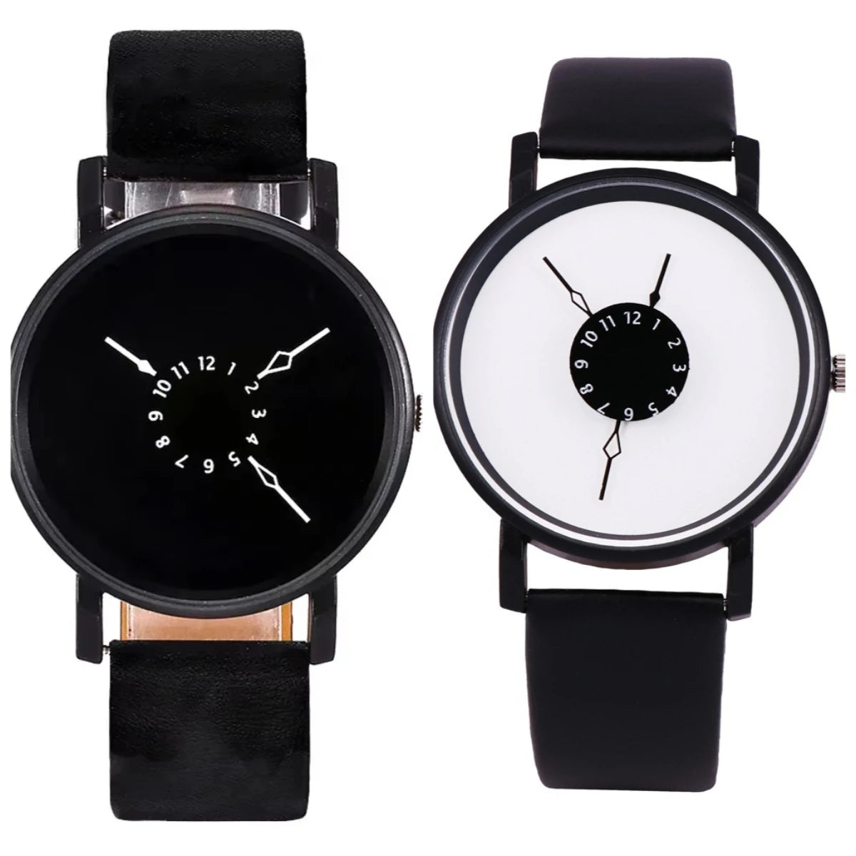 Couple Casual Quartz Watches Leather Band Strap Watch Analog Wrist Watch for Women Men Creative Digital Dial Clock Reloj Mujer