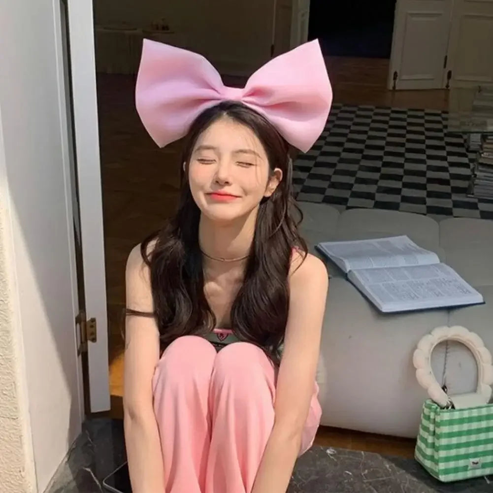 Pink Black big Bow Knot Hairbands Hairpin for Women Girls Hair Accessories Hair Band Ties Headbands for Children Headdress