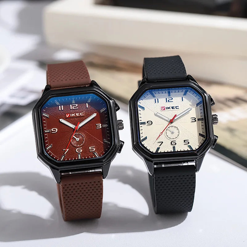 Brand Big Dial Men Watch Dropshipping Square Sports Watch Luxury Silicone Strap Gift Clock Student Wristwatch Wholesale