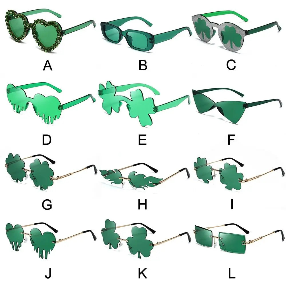 Fashion Rimless Sunglasses Solid Green Ocean Lens Eyewear Women Street Shooting Catwalk Glasses Vintage Brand Beach Sun Glasses