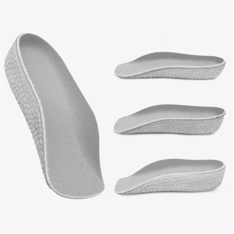 1.5-3.5CM Invisible Height Increasing Insole Orthopedic Arch Support Insole Soft Elastic Light Weight for Men Women Shoes Pads