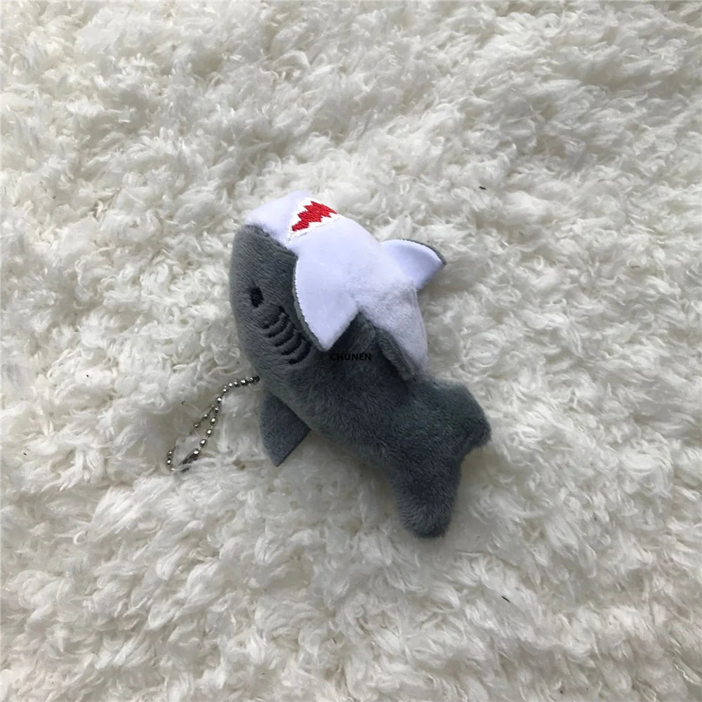3Colors- 8CM Shark Plush Toy , Small Accessories Plush Shark Doll