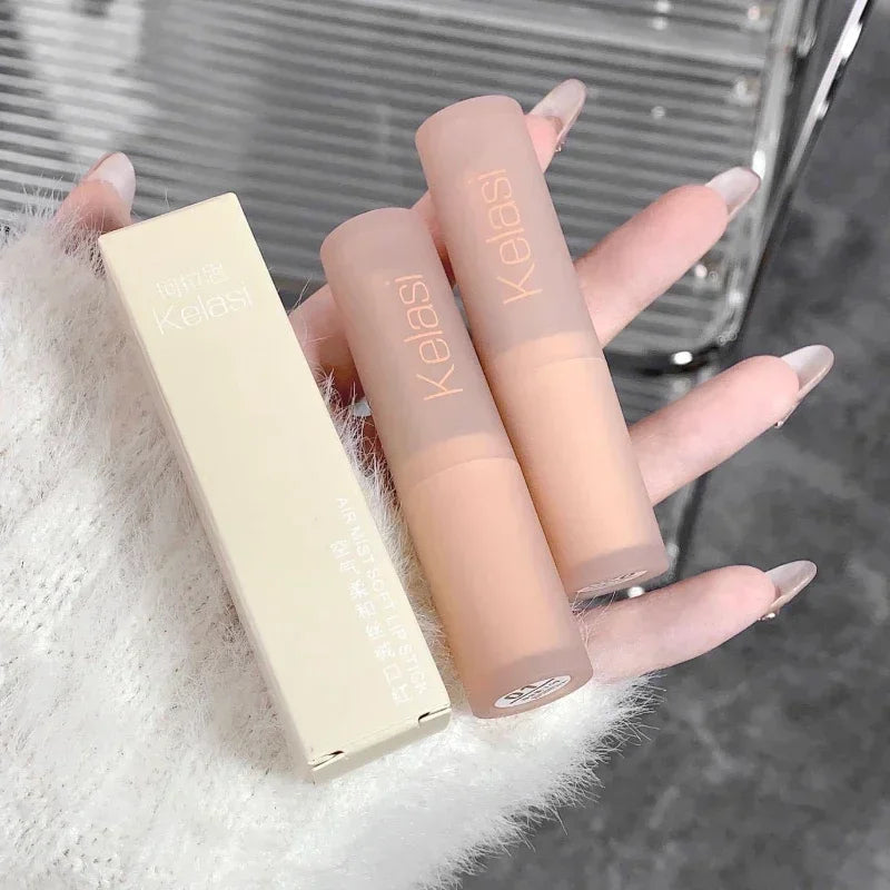 Velvet Matte Lipstick Moisturizing Waterproof Lasting Nude Apricot Lip Tint Non-stick Cup Lip Gloss Lipstick Cosmetics Make Up