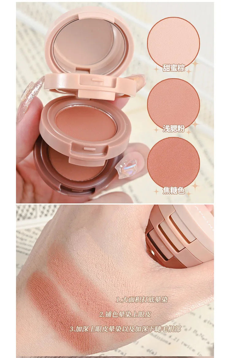 3-in-1 Makeup Palette Matte Pearlescent Eyeshadow Blush Highlighter Contouring Three-layer All-in-one Palette Brightening Skin