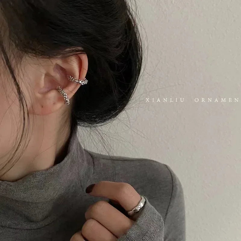 1PC  C-Shape Ear Clips for Women Girls Unisex Minimalist Fashion Cartilage Hoop Earrings Sets can be worn without ear holes
