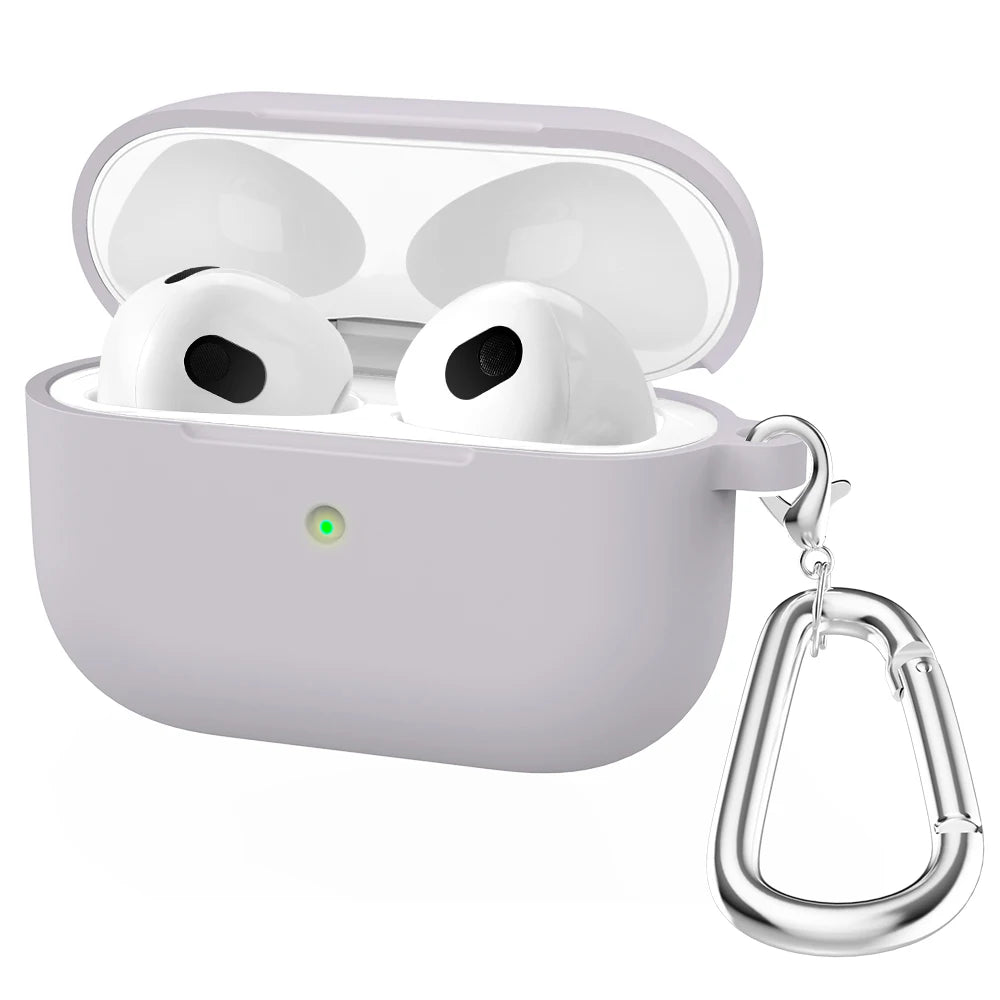 Origin Soft Silicone For Apple Airpods 3 Protective Case Bluetooth Wireless Earphones Cover Shell for Air Pods 3rd gen With Hook