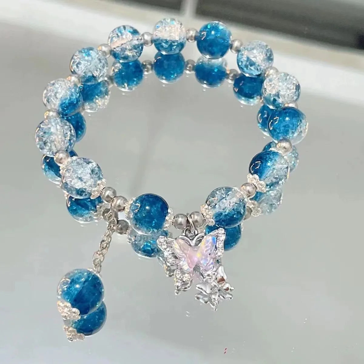 Bracelet Strand Beads Korean Fashion Jewelry for Women Non Fading Charm Hand Decoration Accessories Girls Gift Wholesale