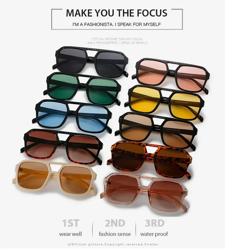 Vintage Square Sunglasses for Woman Retro Brand Sun Glasses Female Black Yellow Fashion Candy Colors Oculos De Sol Feminino