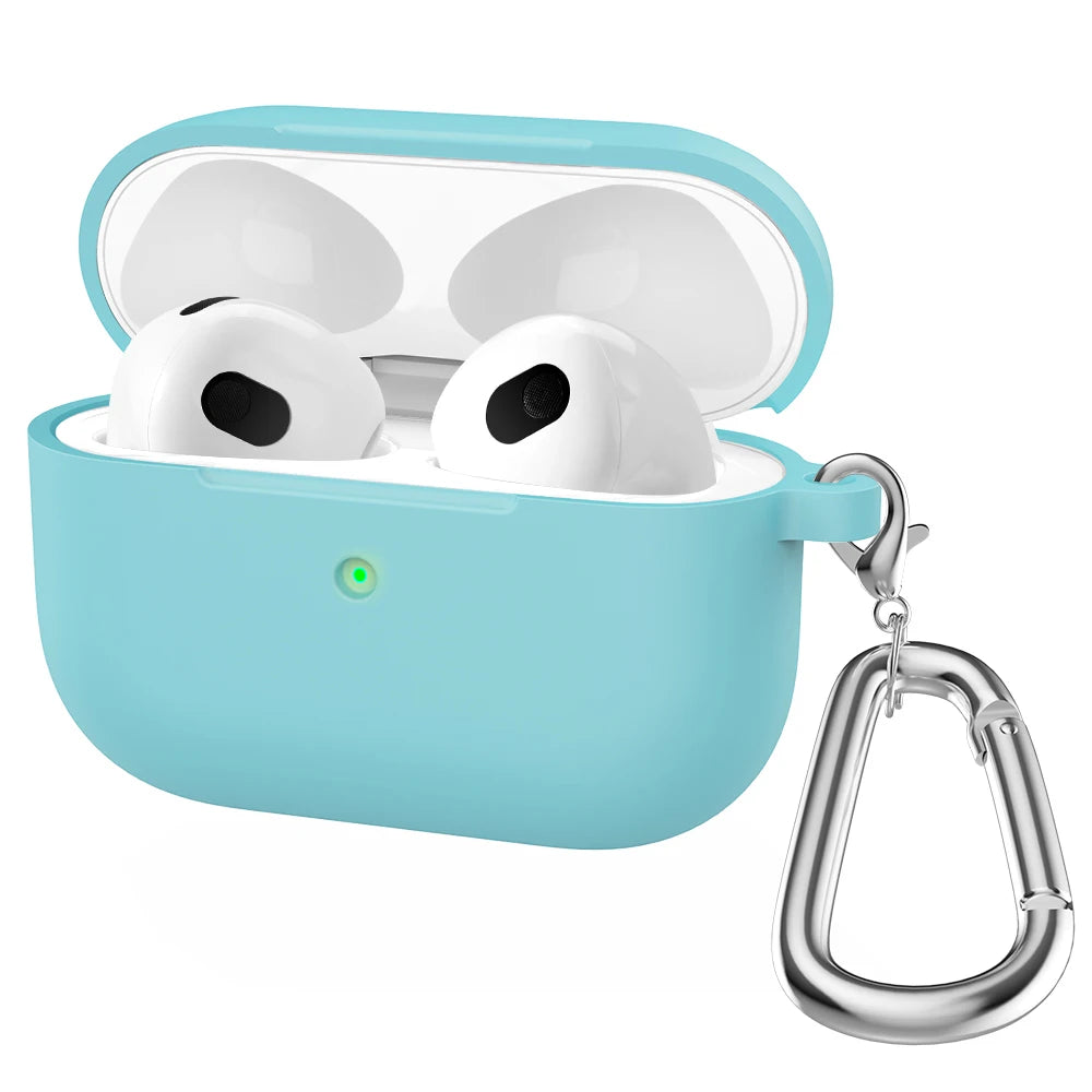 Origin Soft Silicone For Apple Airpods 3 Protective Case Bluetooth Wireless Earphones Cover Shell for Air Pods 3rd gen With Hook