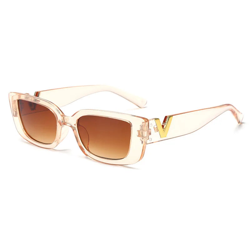 Fashion Cat Eye Sunglasses Retro Small Frame Driving Eyewear Women  Men Luxury V Sun Glasses UV400