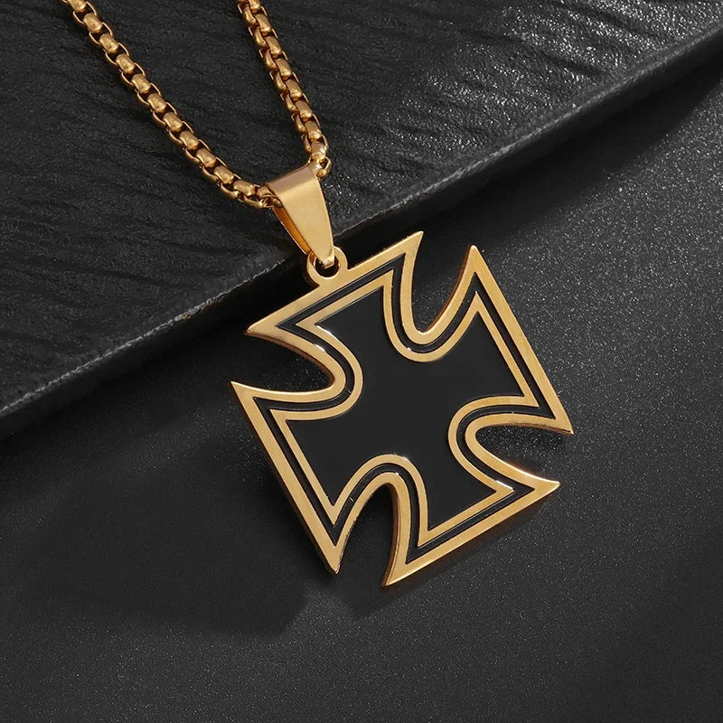 Vintage Christian Ice Crystal Jesus Head Pendant Necklace for Men and Women Cross Catholic Amulet Jewelry