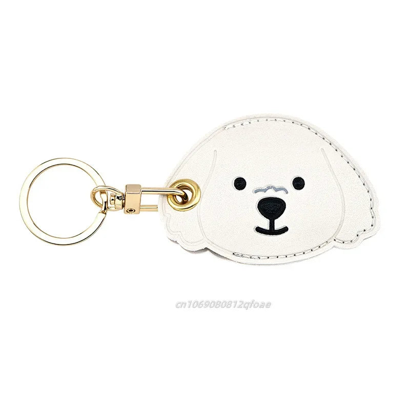 Cute Strawberry Lemon Case for Apple Airtag Protection PU Leather Cover Pendant GPS Anti-lost Keychain Case Pet Dog Cat Collar