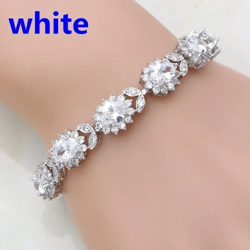Elegant Shiny Water Drop Zircon Bracelet Fashionable Charm Jewelry Suitable for Daily and Banquet