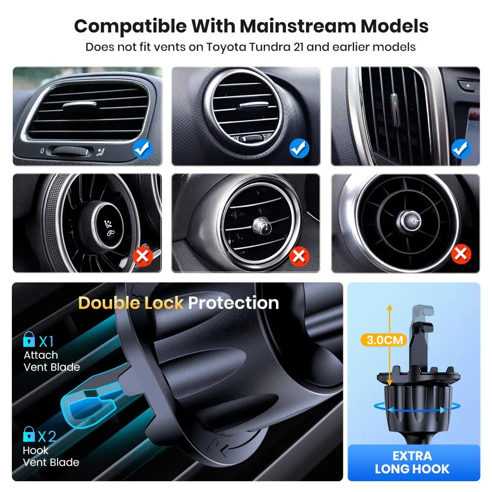 Gravity Car Phone Holder Auto Air Vent Clip Cell Smartphone GPS Support 360 Degree Rotation Air Outlet Mount for Mobile Phone