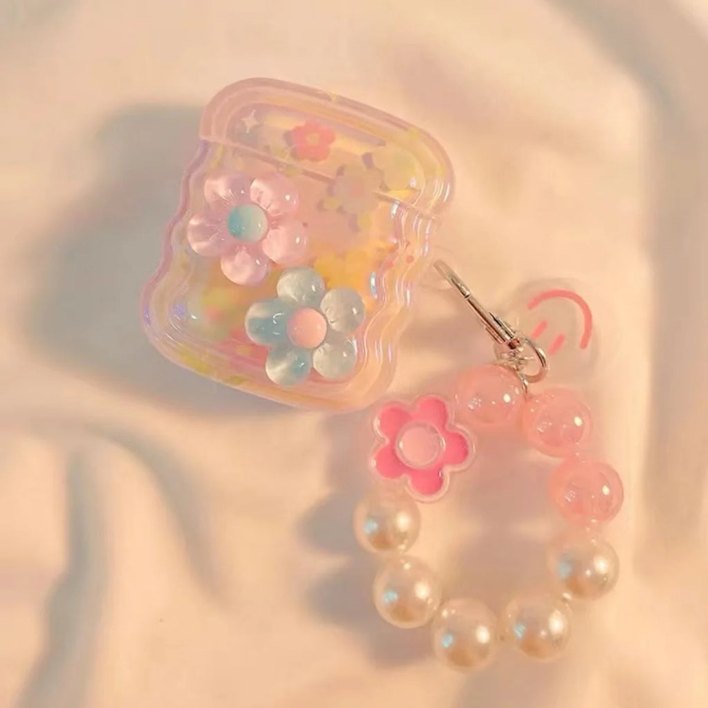 Flower Silicone Soft Shockproof Bracelet Love ins Cute Wireless Bluetooth Earphone Case For Apple Airpods Pro 2nd 3 2 1 Capa