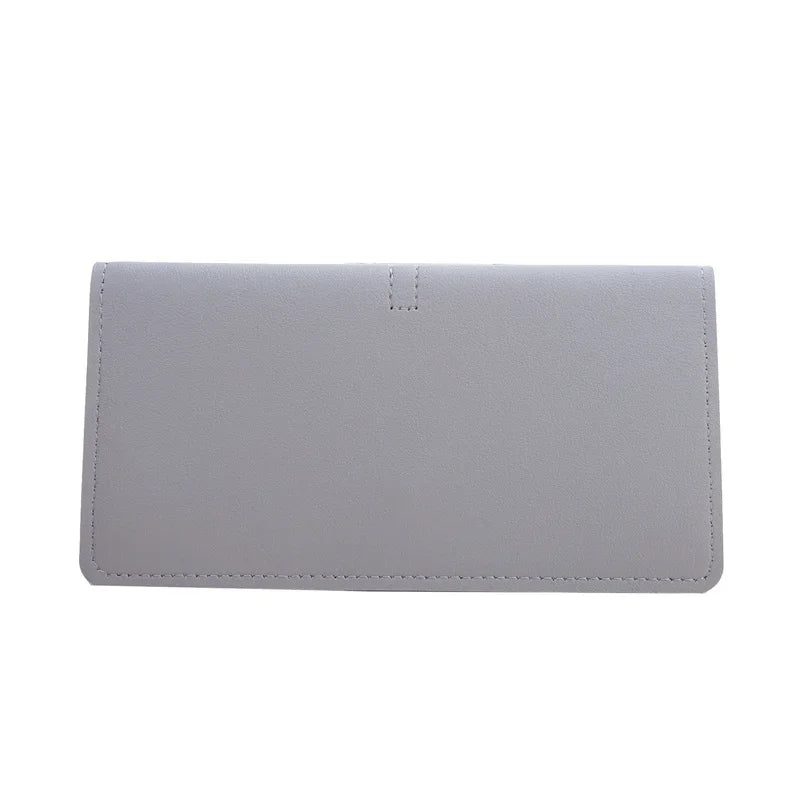 PU Leather Long Women Thin Wallets Large Capacity Female Coin Purses Hasp Clutch ID Credit Multi-Card Holder Money Bag Clip