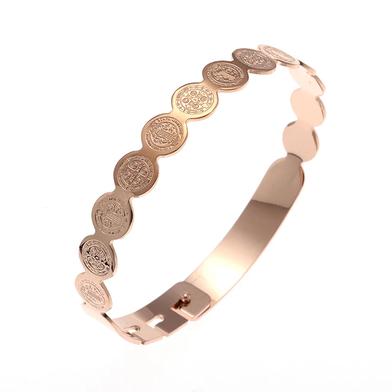 Creative Design Cutlery Knife Fork Men Bangles Women Stainless Steel Friendship Arm Cuff Open Bracelet Fun Trend Jewelry