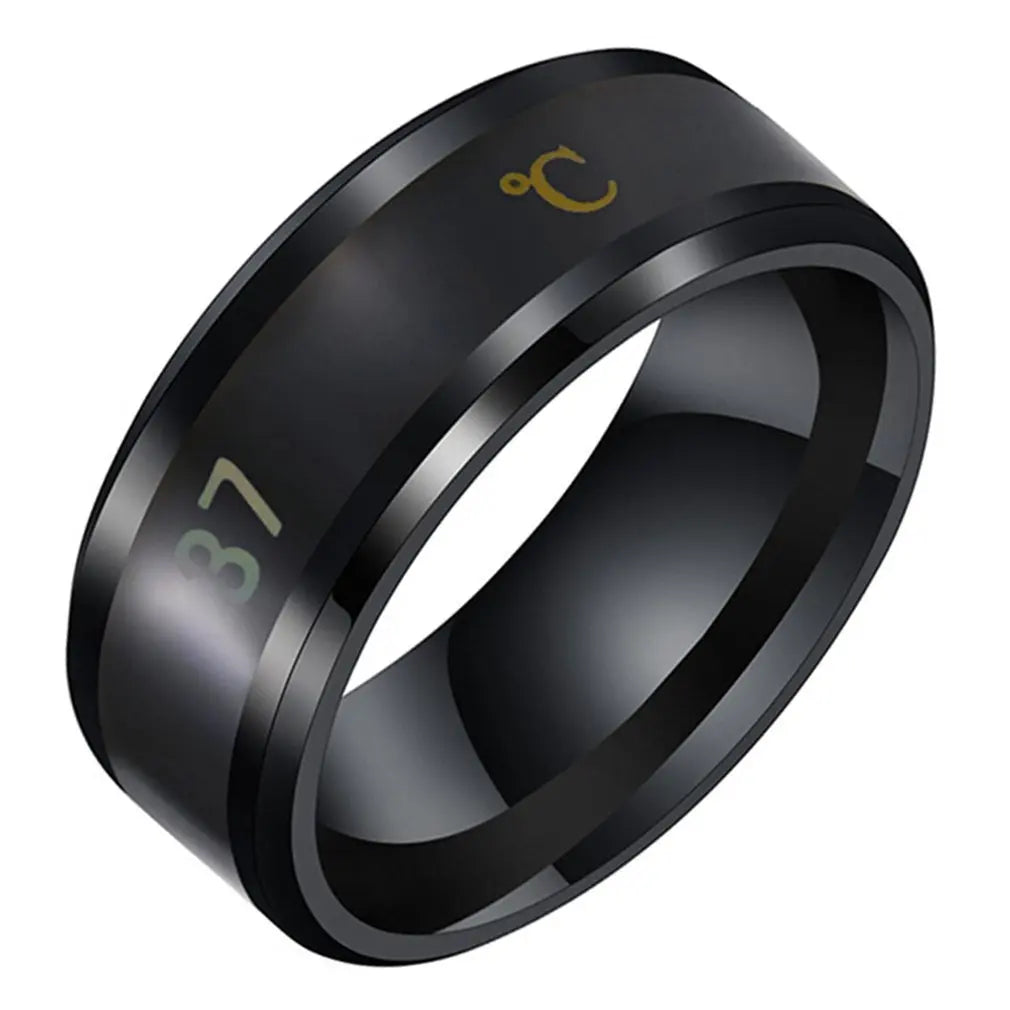 New Smart Temperature Ring Fashion Smart Stainless Steel Classic Wedding Couple Modern For Women Men Waterproof Rings jewelry