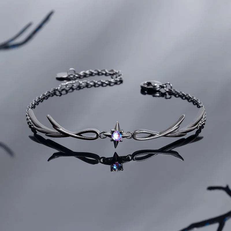 Gothic Punk Dark Style Black Bracelet Ladies Simple Charm Casual Jewelry Gift