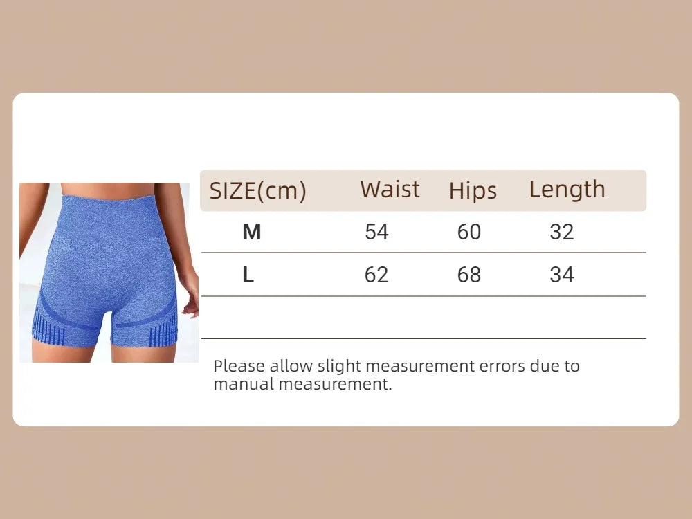 New Women Seamless Sports Yoga Shorts High Waist Lift Butt Running Gym Leggings Elastic Scrunch Sportswear