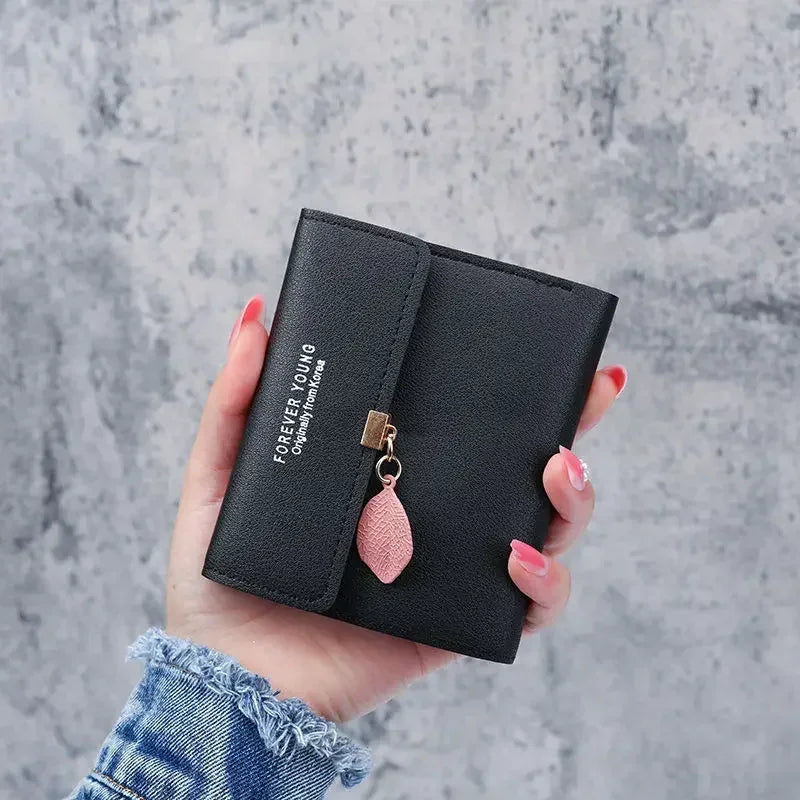 Fashion Short Women Wallets PU Leather Women Luxury Tassels Wallet Hasp Small Wallet Trend Coin Purse Ladies Card Holder Purses