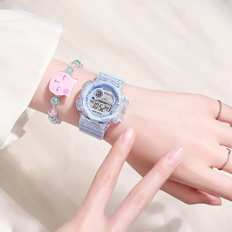 Children's Electronic Watch Teenage Couple Fashion And Sports Multifunctional Watch Electronic Watch Excluding bracelets