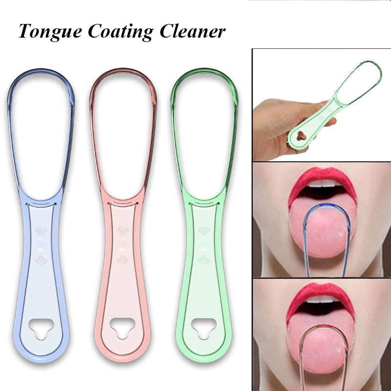 Tongue Scraper For Adult Reusable Tongue Cleaning Tool Food Grade Plastic Mouth Scraper Washable Oral Hygiene Care Appliances