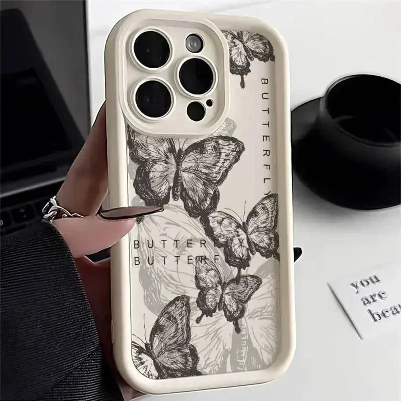 Liquid Silicone Case For iPhone 11 Funda iPhone 15 11 12 13 14 Pro Max XR XSMax 7 8 Plus SE 2020 2022 Lens Protection Soft Cover