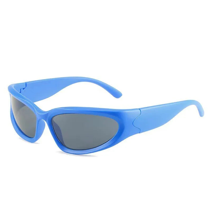 New Sports Steampunk Y2K Sunglasses Women Punk Goggle Sun Glasses Men Silver Mirror Shades Fashion UV400 Eyewear Cycling Очки