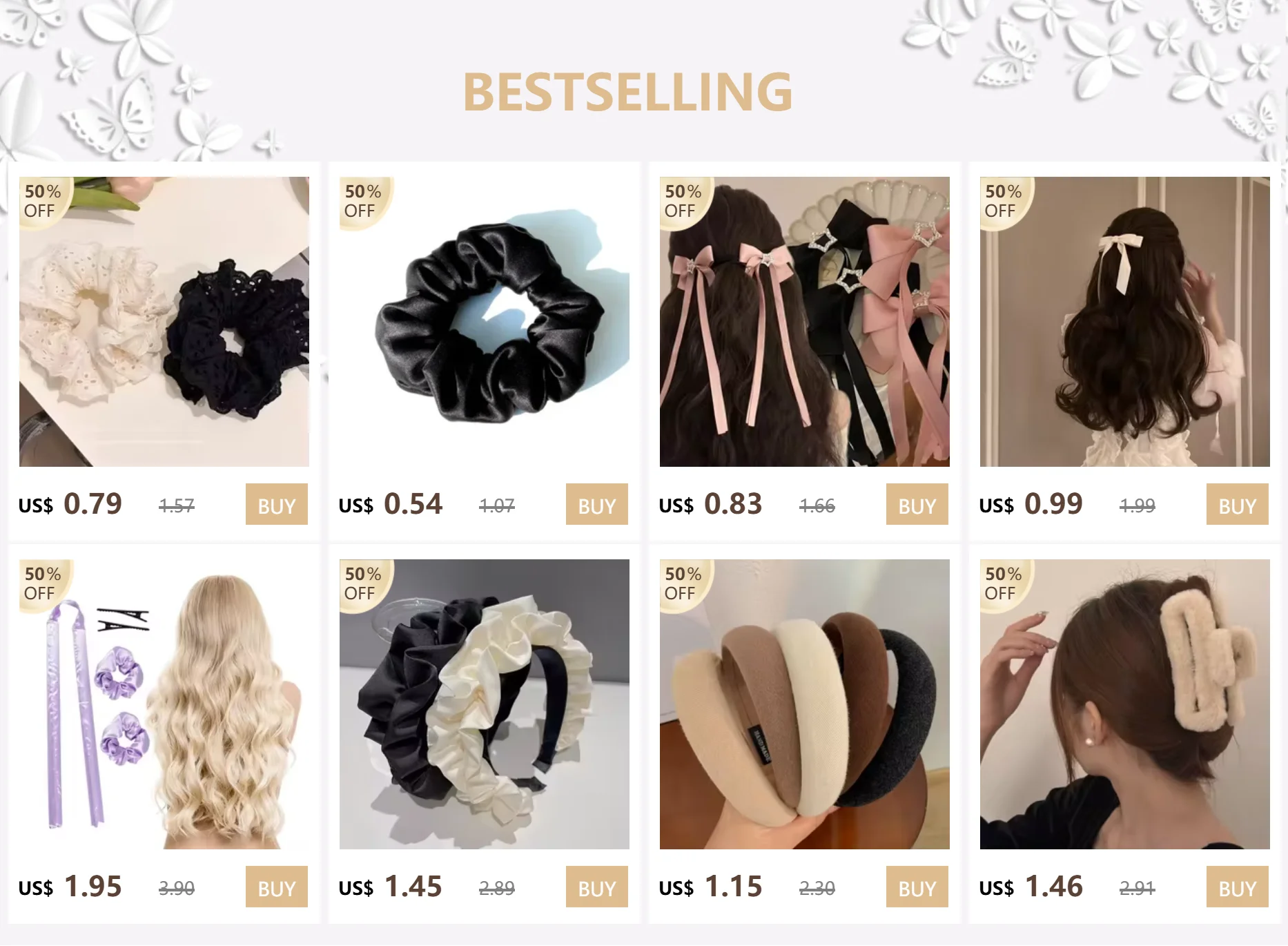 Women Silk Scrunchie Elastic Handmade Multicolor Hair Band Ponytail Holder Headband Hair Accessories 1PC Satin Silk Solid Color