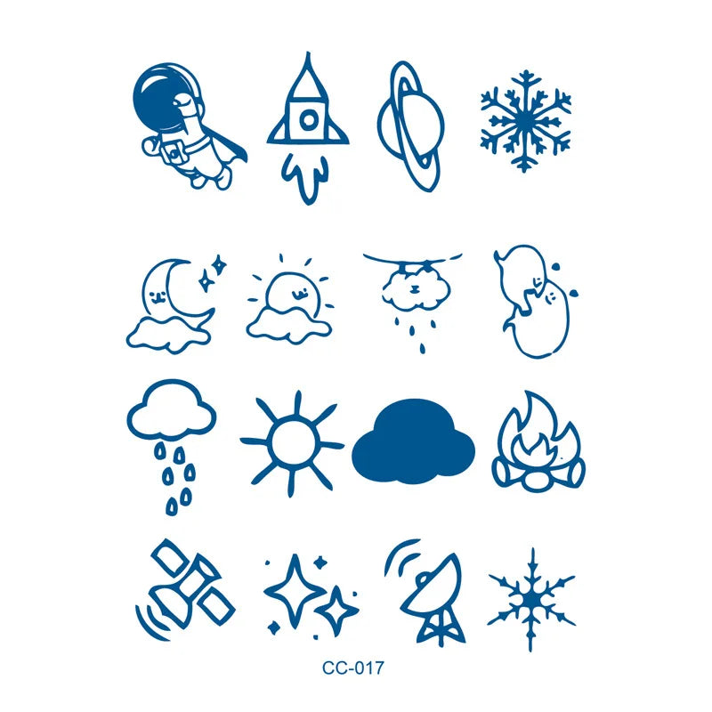 Finger Cochlear Herbal Fruit Juice Tattoo Sticker Waterproof Men Women Lasting Small Love Planet Semi Permanent Temporary Tattoo