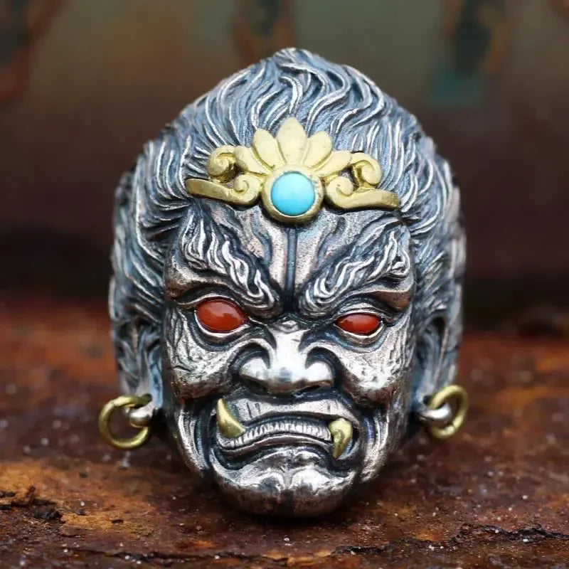 Tool Wrench Open Ring Silver Plated Adjustable Ring Men Motorcycle Bike Riding Hip Hop Rock Trend Jewelry