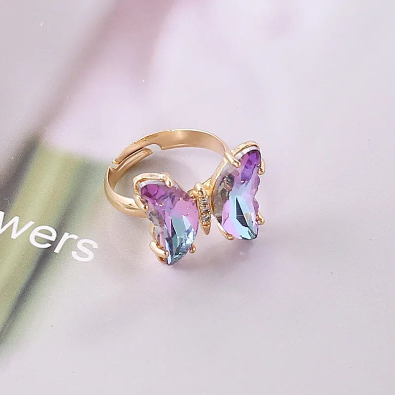Korean Fashion Y2k Gradient Big Butterfly Earrings For Women 2023 Trending 7 Colors Butterfly Ear Studs Accessories Jewelry Gift