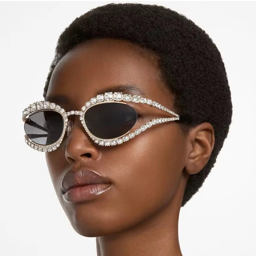 2023 Fashion Luxury Crystal Shiny Sunglasses Women Sexy Cat Eye Rhinestone Party Elegant Sun Glasses Female Shades Oculos De Sol