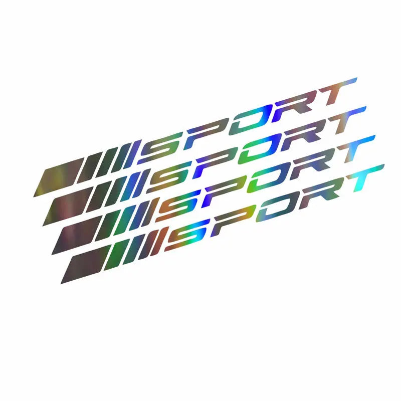 Fashion 4pc Car Stickers Wheels Rims Sport Racing DIY Stripes Decorative Stickers Emblem Car Styling Car SUV Truck Accessories