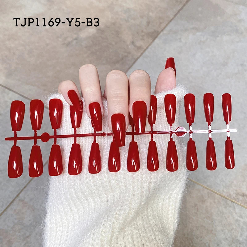 24Pcs/Set White French Press on Fake Nails Full Cover Artificial Wearable Nail Beauty Tips Naked French White False Nails Art