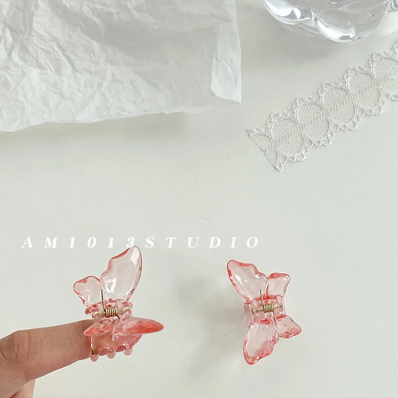 Crystal Butterfly Mermaid Hair Claw Girls Back Head Clamp Clip Transparent Large Hair Clips Hairpins Headdress Hair Accessories