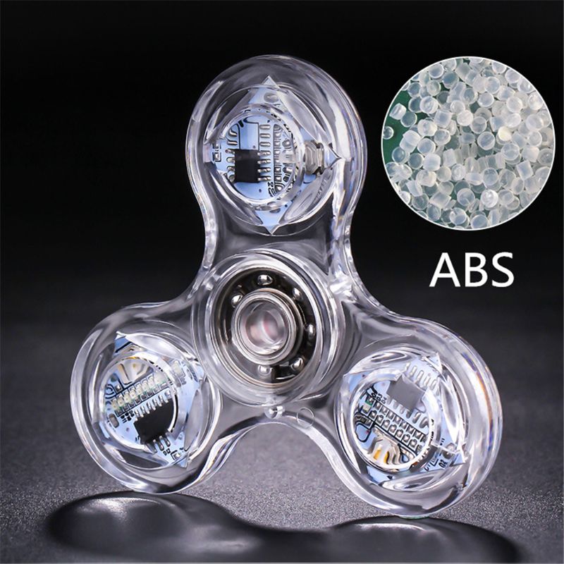 Novelty Multiple Changes LED Fidget Spinner Luminous Hand Top Spinners Glow in Dark EDC Stress Relief Toys