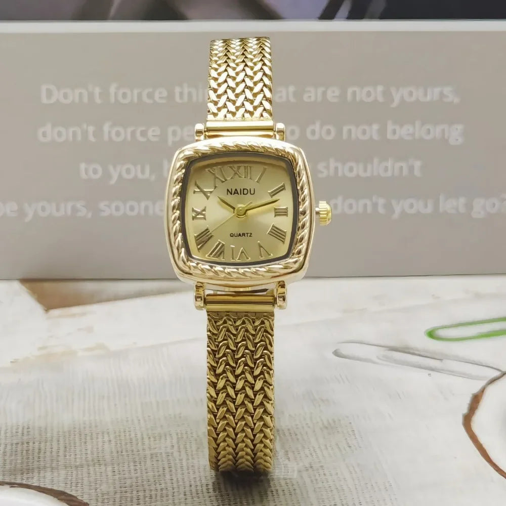 Famous Brand Women Watch Stainless Steel Strap Gold Watch Fashion Luxury Gift Ladies Quartz Wristwatches Relojes Para Mujer