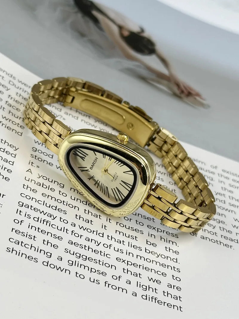 Hot Sale Stainless Steel Strap Women's Watch Irregular Snake Head Dial Ladies Quartz Watch Fashion Luxury Gift Clock Wholesale