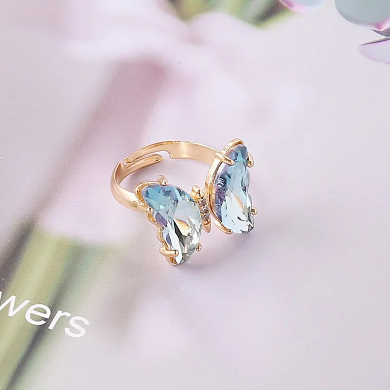Korean Fashion Y2k Gradient Big Butterfly Earrings For Women 2023 Trending 7 Colors Butterfly Ear Studs Accessories Jewelry Gift