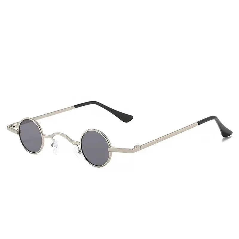 Classic Small Round Sunglasses Man Sunglasses Vintage Rock Punk Black Metal Steampunk Sun Glasses Women Mini Hip Hop Sunglasses