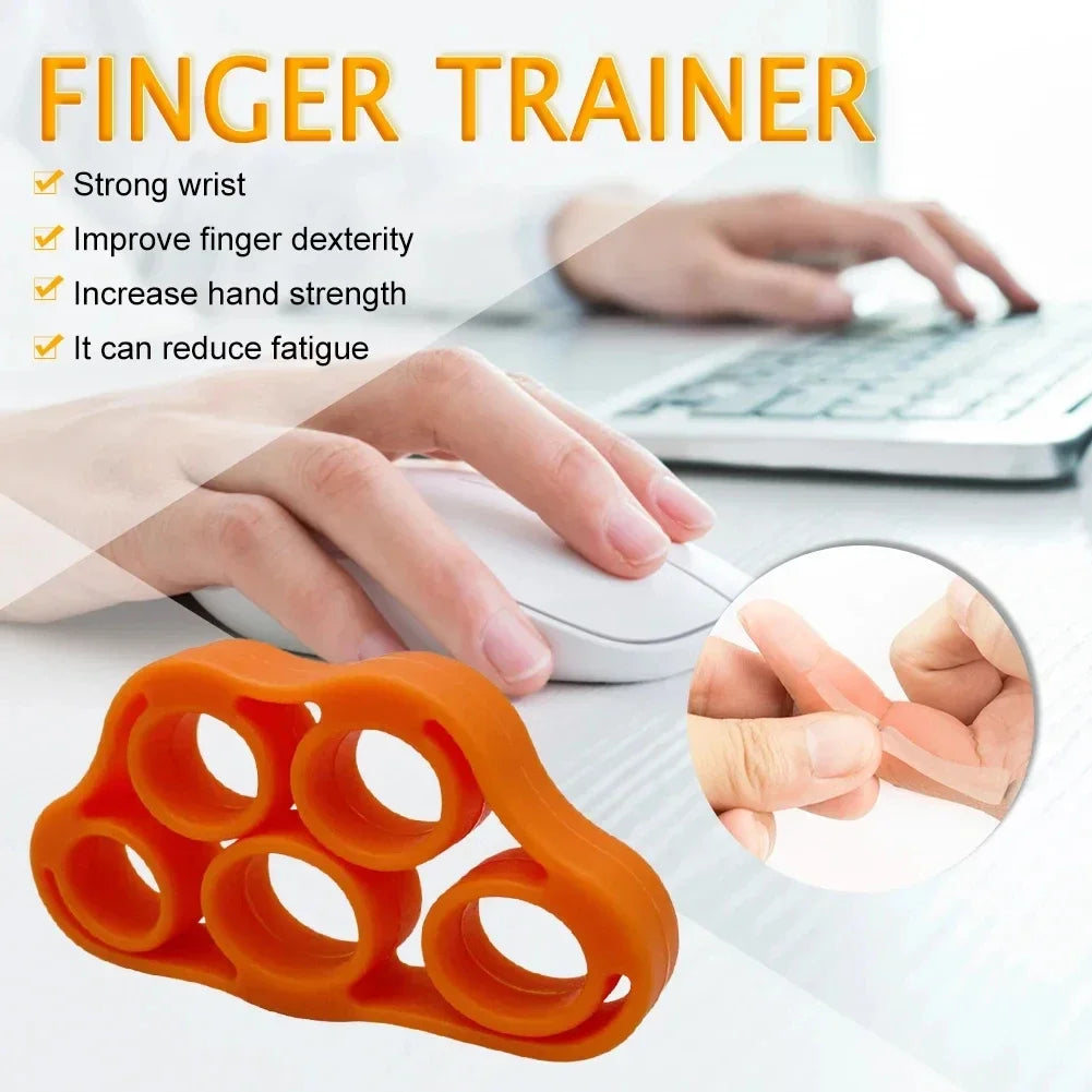 Silicone Finger Gripper Gym Hand Grip Resistance Band Wrist Stretcher Elastic Five Finger Expander Strength Trainer Exercise