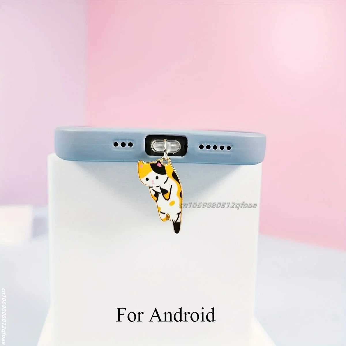 1pcs cat phone dust plug suitable for iPhone for Samsung Type-C interface dust plug phone suspension accessories cute cat
