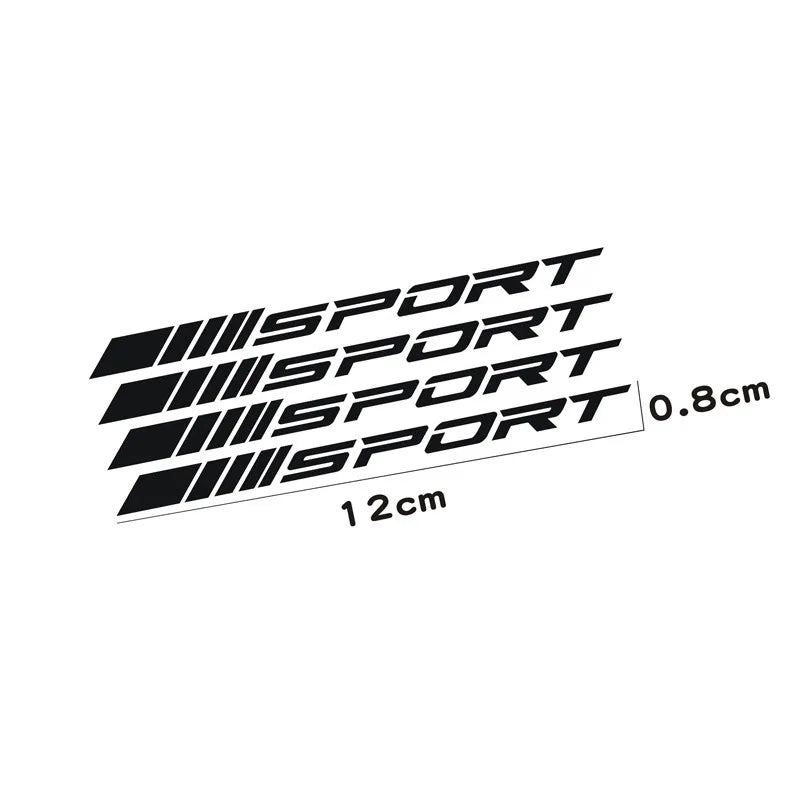 Fashion 4pc Car Stickers Wheels Rims Sport Racing DIY Stripes Decorative Stickers Emblem Car Styling Car SUV Truck Accessories