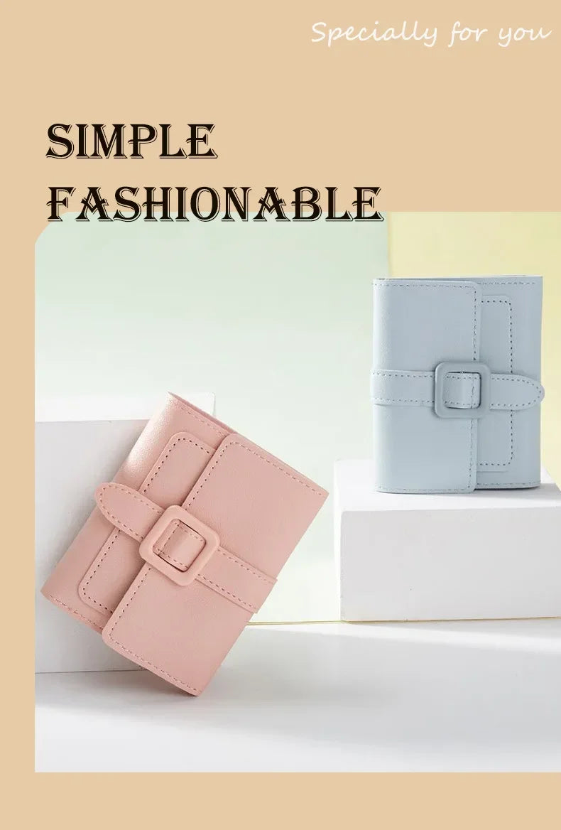 Candy Color Small Wallets PU Leather Coin Pures Ladies Card Holder Mini New Design Standard Short Purses for Women Solid Purses