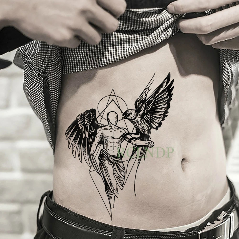 Waterproof Temporary Tattoo Sticker stripe QR code streak line Fake Tatto Flash Tatoo Back leg Abdomen Arm for Girl Women Men