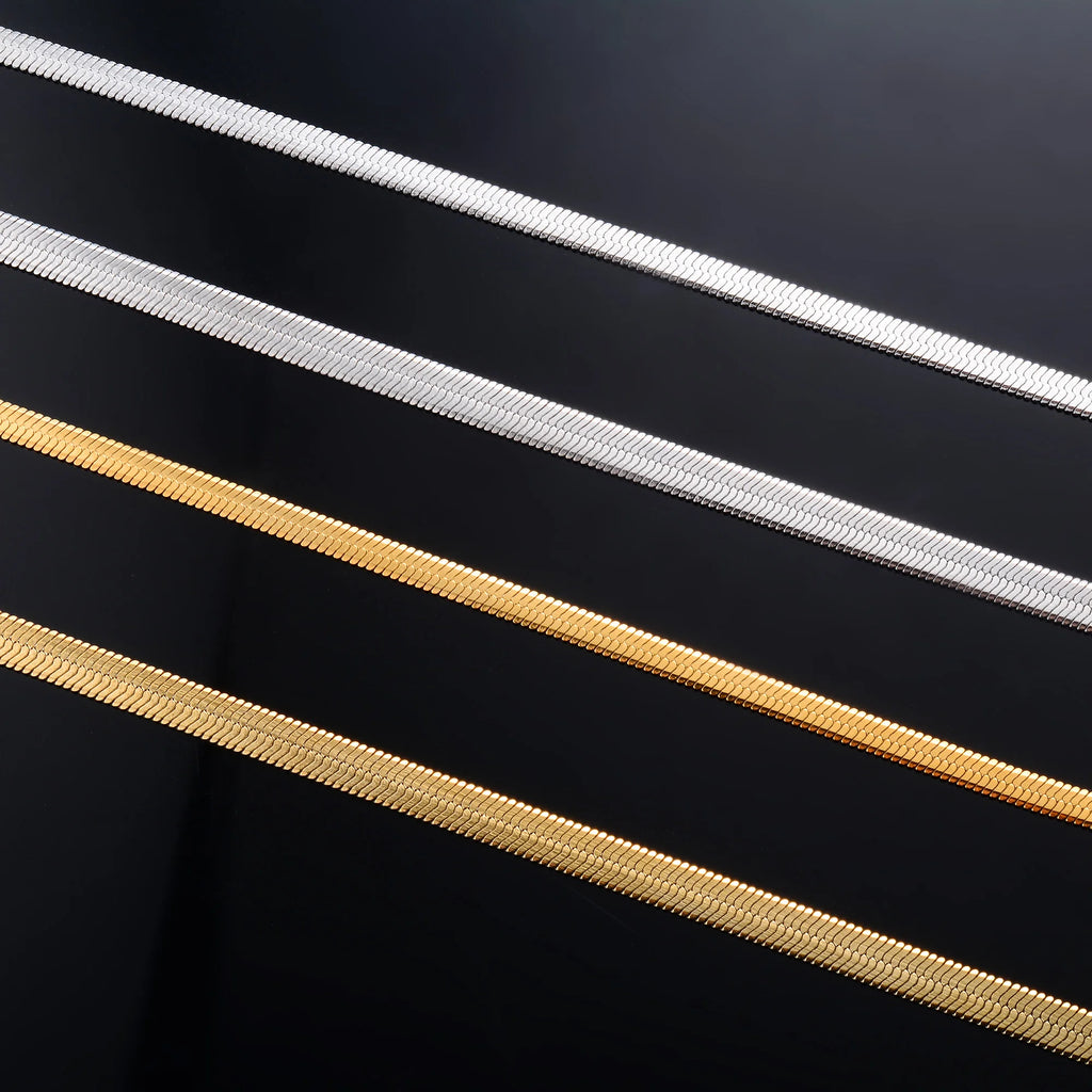 Women Men Bracelet Blade Chain for Hand Foot Stainless Steel Bangle with Extension Ankle Anklet Jewelry Making Accessories Gift