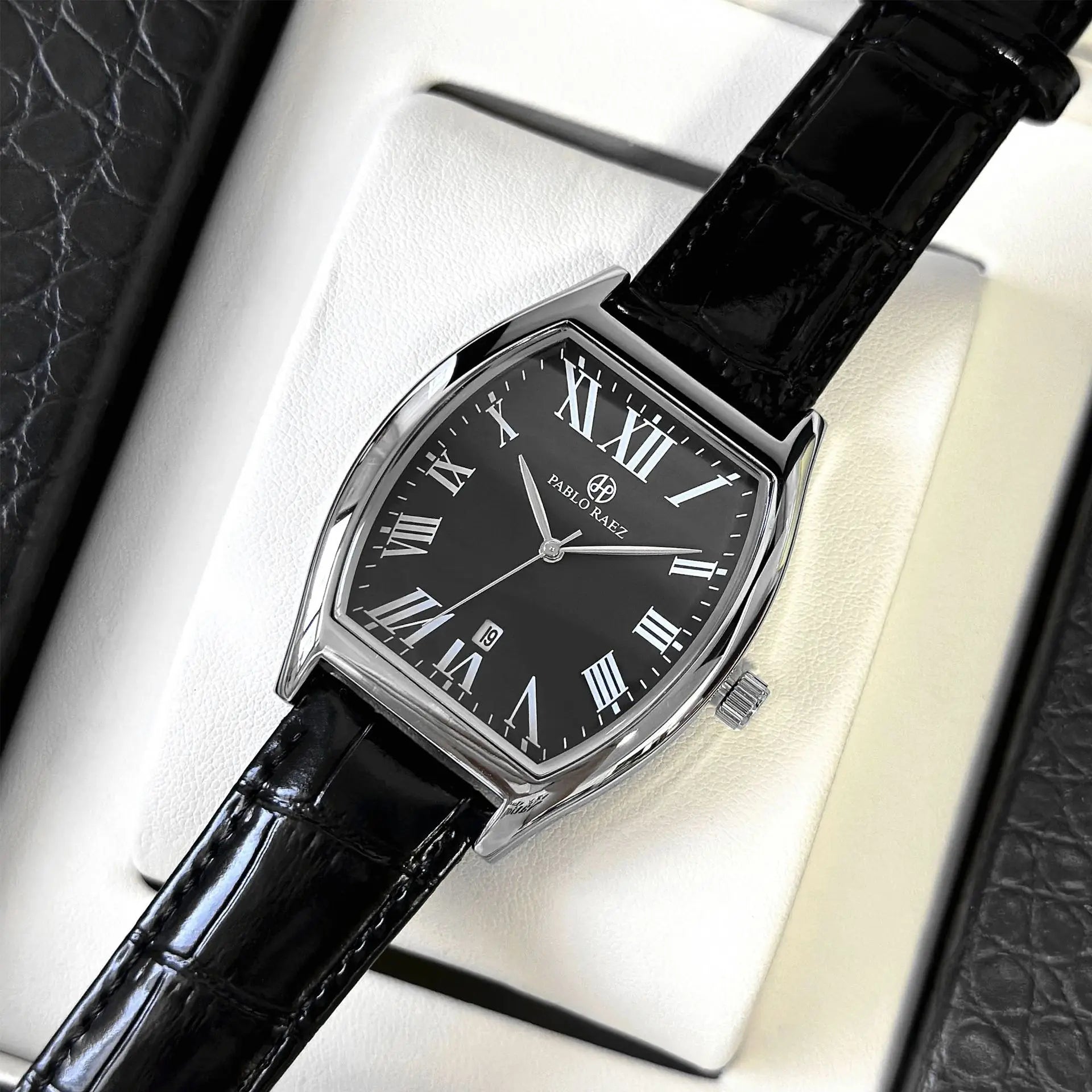 Men watch brand business square plate waterproof belt wine barrel shape simple temperament male fashion quartz watches